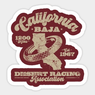 Vintage Baja California Desert Racing Sticker